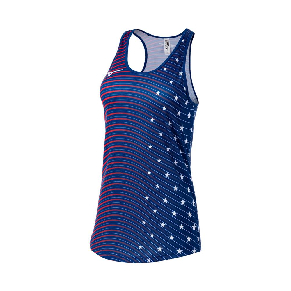 Camiseta de tirantes Mizuno Printable Para Mujer Azul Marino 5641237-RP